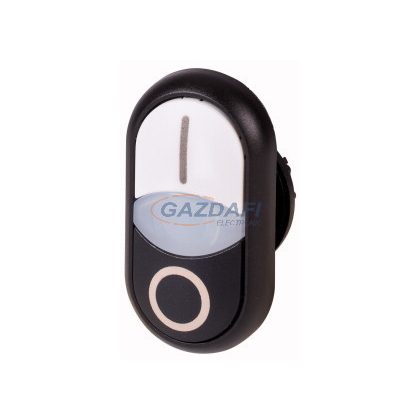   EATON 284832 M22-DDLM-WS-X1/X0 Kettős világító nyomógomb, "0" nyomógomb kiemelve