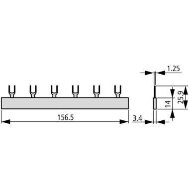 EATON 291480 EVG-16/1PHAS/6MODUL/HI Euro- Vario gyűjtősín
