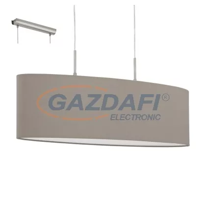 EGLO 31581 Text.függ E27 2x60W 75cm sz. barna Pasteri