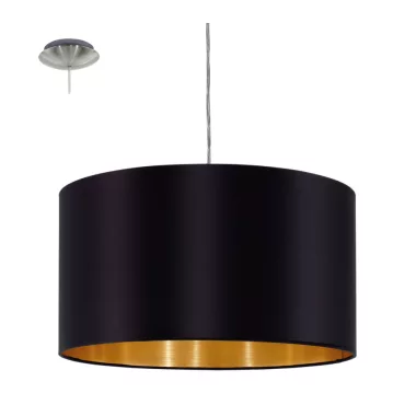 EGLO 31599 Text.függ E27 60W 38cm fekete Maserlo