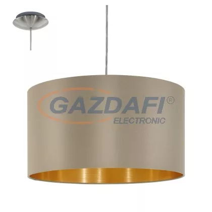 EGLO 31602 Text.függ E27 60W 38cm barna Maserlo