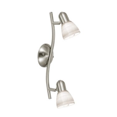 EGLO 88473 Hullám E14 2*40Wm.nikkel fehér b.Dakar1