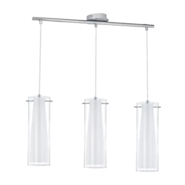 EGLO 89833 Függeszték E27 3x60W króm/fehér Pinto