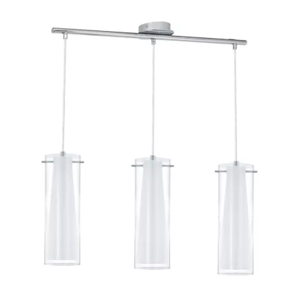 EGLO 89833 Függeszték E27 3x60W króm/fehér Pinto