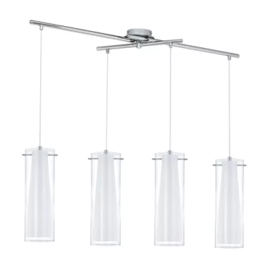 EGLO 89834 Függeszték E27 4x60W króm/fehér Pinto