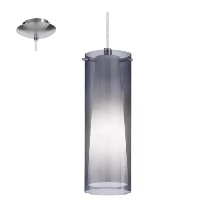 EGLO 90304 Függ.E27 1x60W m.nikkel/füstü.Pinto Nero