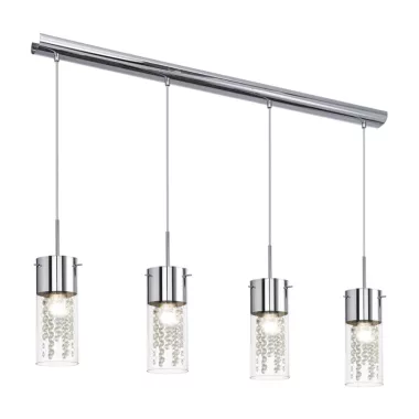 EGLO 90696 Függ.E14 4x60W króm/átlátszó Diamond