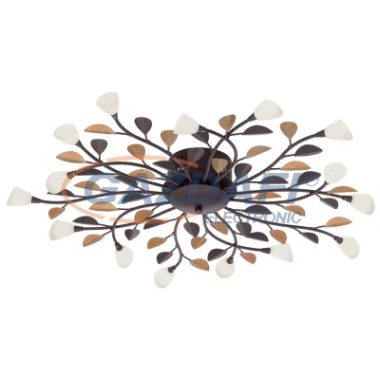 EGLO 90737 mennyezeti G4 15x10W ant.barna/fehér Campania