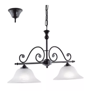 EGLO 91004 Függ. 2*60W E27 fekete alab.Murcia 13963