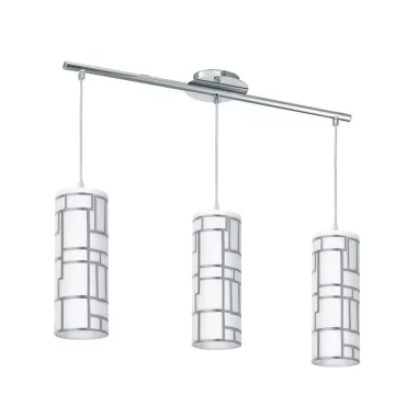 EGLO 92563 Függeszték E27 3x60W fehér/króm Bayman