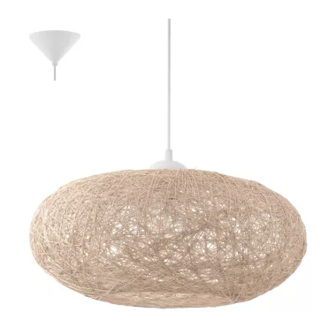 EGLO 93374 Függeszték E27 1x60W 45cm bézs Campilo