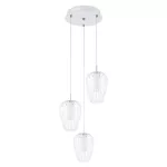 EGLO 94341 Led-es függ.3x6Wfehér/króm 38cmVencino
