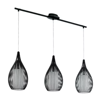 EGLO 94389 Függeszték E27 3x60W fekete Razoni