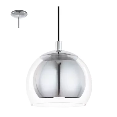 EGLO 94592 Függeszték E27 40W króm/átlátszó bura Rocamar