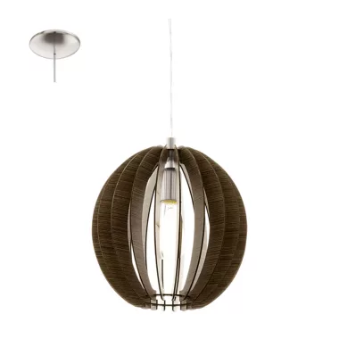 EGLO 94635 Függeszték E27 1x60W barna 30cm Cossano