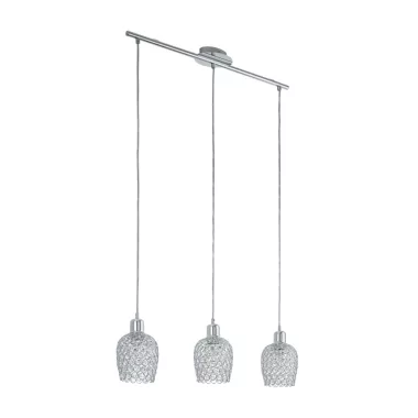 EGLO 94897 Függeszték E27 3x60W króm/kristály Bonares