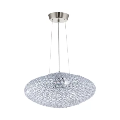 EGLO 95287 Függeszték E27 3x60W króm/kristály Clemente