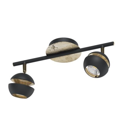   EGLO 95483 LED fali/ mennyezeti GU10 2x3,3W fekete/arany Nocito