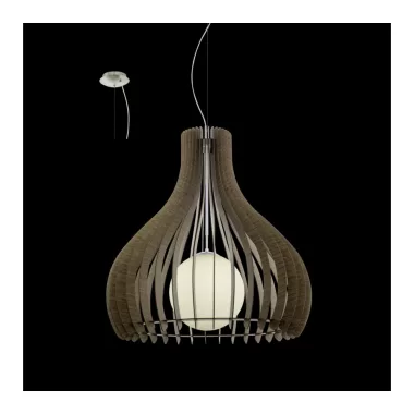 EGLO 96219 Függeszték E27 1x60W 80cm sötétbarna Tindori