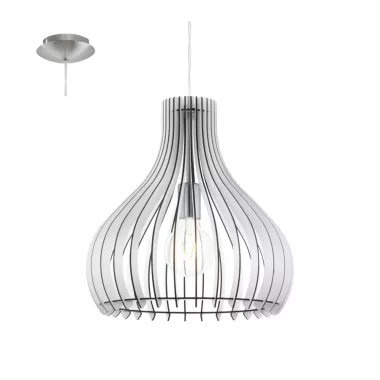 EGLO 96257 Függeszték E27 1x60W 38cm fehér Tindori