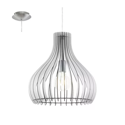 EGLO 96257 Függeszték E27 1x60W 38cm fehér Tindori