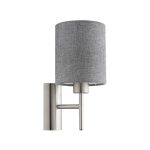 EGLO 96373 Fali E27 1x60W szövet szürke Pasteri