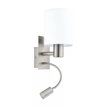 EGLO 96477 Fali E27 40W+3,5W LED matt nikkel /fehér Pasteri