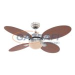   GLOBO 0318 WADE Mennyezeti ventilátor lámpával, E14, 60W, króm, nikkel matt, üveg