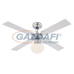   GLOBO 0330 Champion ventilátor lámpával, E27, 60W, test: króm, üveg