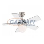   GLOBO 0332 MARVA CSILLÁRVENTILÁTOR , E27 , 60W , test: nikkel matt, üveg