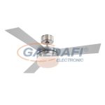   GLOBO 0333 ALANA Mennyezeti lámpa ventilátorral , 2x E14 , 40W , test: nikkel matt, üveg