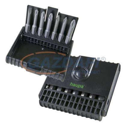   HAUPA 102216 "BitBox S" Bit készlet dobozban, 7 részes