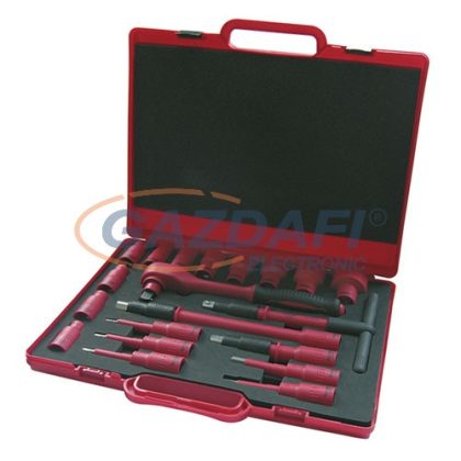   HAUPA 220404 Racsniskulcs koffer 1000V, 1/2", 20 részes