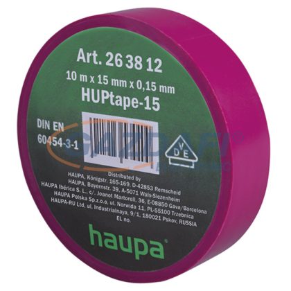 HAUPA 263812 Szigetelő szalag, lila, 15 mm x 10 m