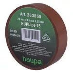 HAUPA 263858 Szigetelőszalag PVC barna 19 mm x 20 m