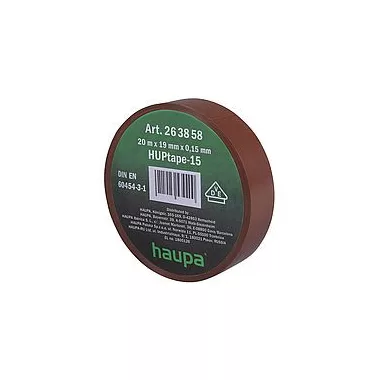 HAUPA 263858 Szigetelőszalag PVC barna 19 mm x 20 m