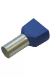 HAUPA 270799 Iker érvéghüvely két vezetékhez, DIN blue 16 /16  50 db/csomag