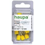   HAUPA 270818 Szigetelt érvéghüvely, 6mm2, 12mm, sárga,  100 db/csomag
