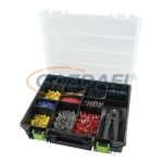   HAUPA 270890 Érvéghüvely készlet présfogóval, színsorozat II (német)