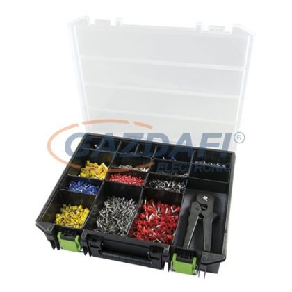   HAUPA 270890 Érvéghüvely készlet présfogóval, színsorozat II (német)