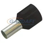   HAUPA 270900 Szigetelt érvéghüvely, 1,5mm2/8mm, fekete, zárlatbiztos vezetékhez 100 db/csomag