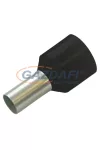 HAUPA 270902 Szigetelt érvéghüvely, 1.5mm2 /10mm, fekete, zárlatbiztos vezetékhez  100 db/csomag