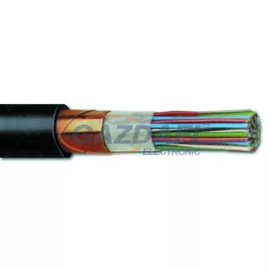  F-2YC2Y 80x2x0,6mm2 cablu de telecomunicații cu bandă de cupru ecranare PE 200 / 300V negru