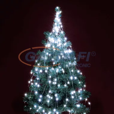 LED-s izzósor-csokor, mikroszálas, 10 ágú, 1,9m, IP44, 230V