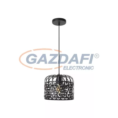 RÁBALUX 2156 Alessandra függeszték E27 1x60W,matt fekete 230V     A++ -> E