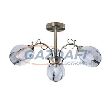 RÁBALUX 2270 Joel 3 ágú csillár E27 3x60W, bronz 230V