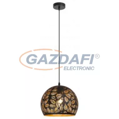 RÁBALUX 2276 Manorca függeszték E27 1x40W, fekete/arany 230V