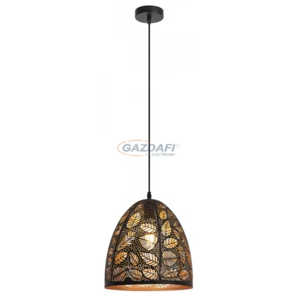   RÁBALUX 2277 Manorca függeszték E27 1x40W, fekete/arany 230V