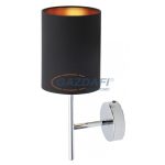   RÁBALUX 2525 Monica fali lámpa E27 1x40W, fekete/arany/króm 230V A++ -> E