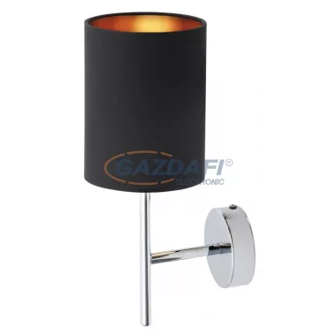 RÁBALUX 2525 Monica fali lámpa E27 1x40W, fekete/arany/króm 230V A++ -> E